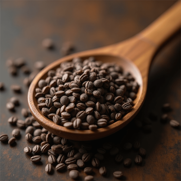 00096-1487040151-7 __Chia seeds in wooden spoon___ insert shot overhead view shallow depth 50mm lens soft diffused lighting dynamic lighting - My Wellness Option Reduce inflammation that contributes to leptin resistance